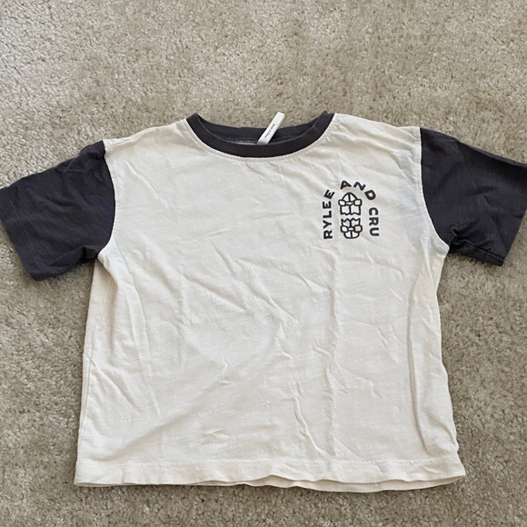 Rylee + Cru Other - Rylee + Cru contrast short sleeve tee in Chill Out 4-5T